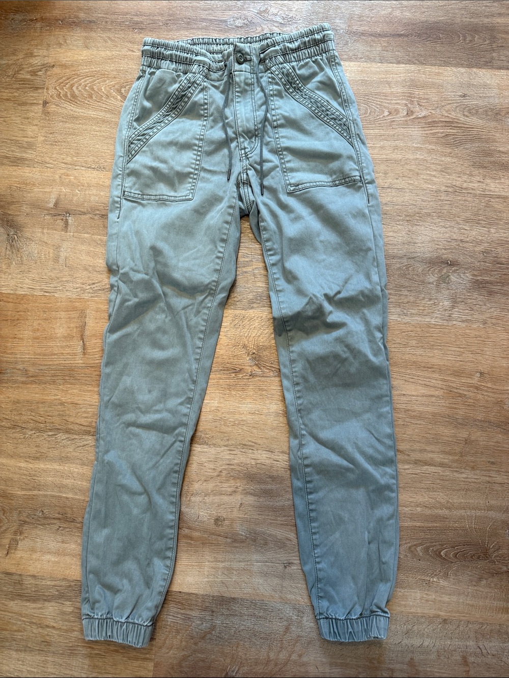American Eagle Olive Green Jogger Pants, Size 6 Long
